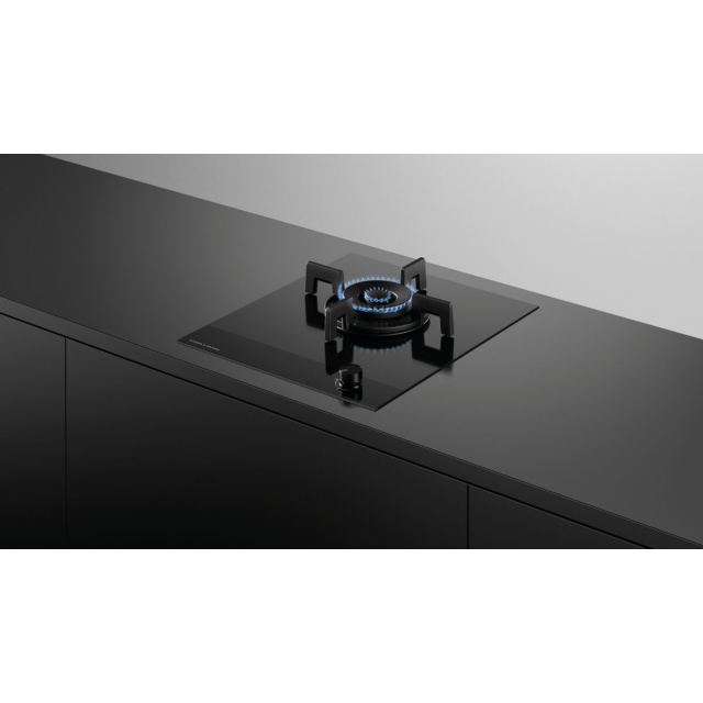 Fisher & Paykel 90cm Black Glass Gas Hob with 3 Burners
