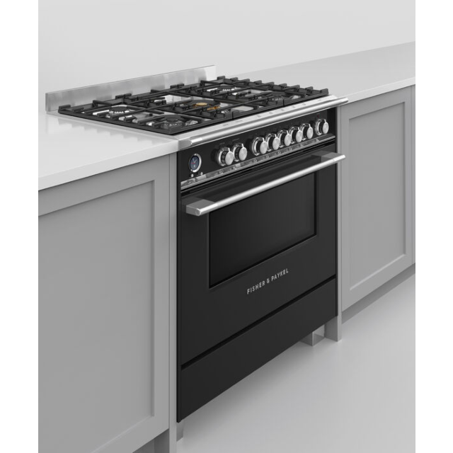 Fisher & Paykel 90cm Dual Fuel Cooker in Black Finish