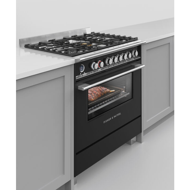 Fisher & Paykel 90cm Dual Fuel Cooker in Black Finish