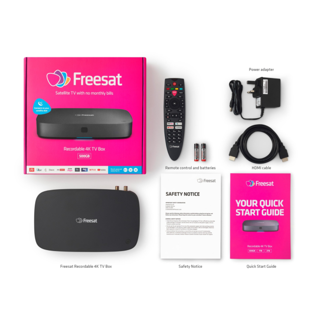 Freesat UHD_4X_500 UHD-4X-500 Freesat Recorder 500GB - Anthracite