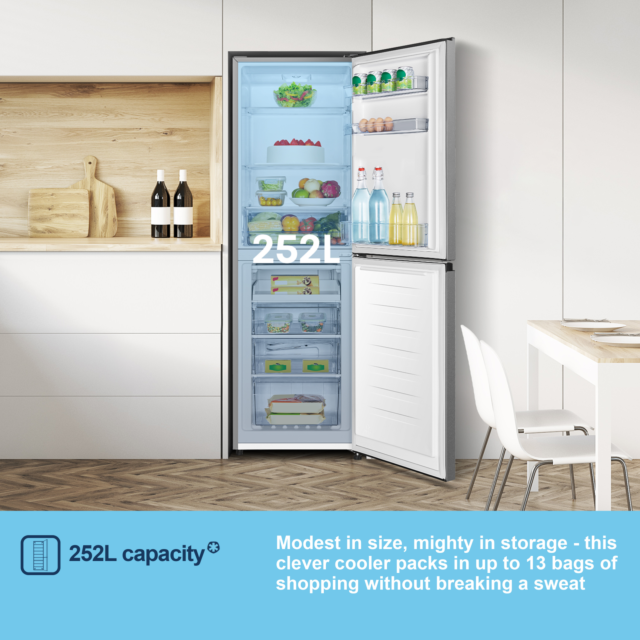Fridgemaster MC55240ES 50/50 Silver Fridge Freezer