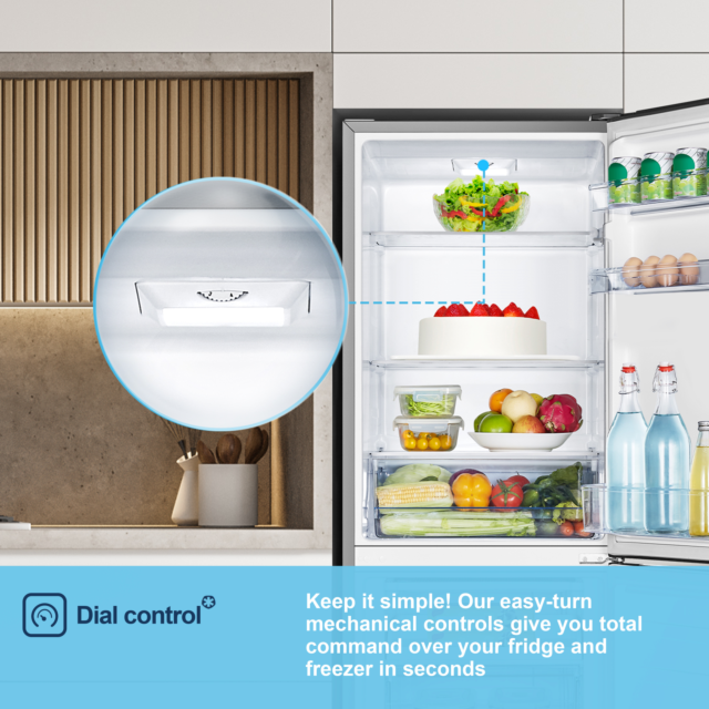 Fridgemaster MC55240ES 50/50 Silver Fridge Freezer