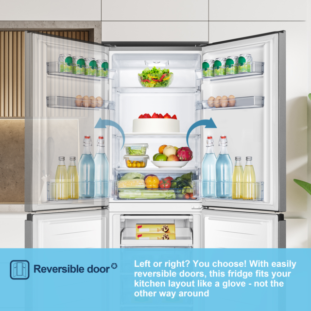 Fridgemaster MC55240ES 50/50 Silver Fridge Freezer