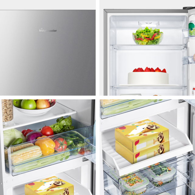 Fridgemaster MC55240ES 50/50 Silver Fridge Freezer