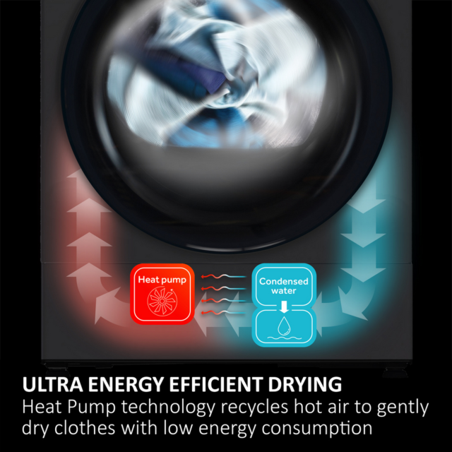 Haier HD90-C367U1-UK 9kg Heat Pump Dryer White