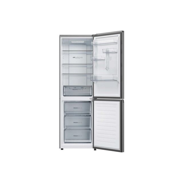 Haier HDPR3618DNPK 2D 60 Serie 3 HDPR3618DNPK 355L Total No Frost Fridge Freezer - Stainless Steel