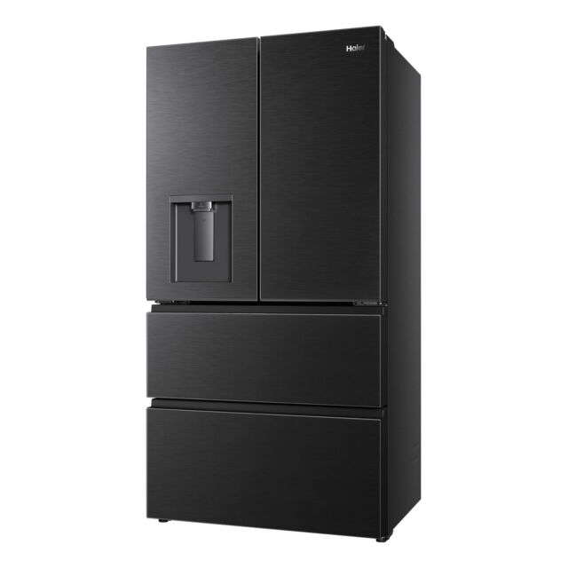 Haier HFR59F18CWMB French Door Style Fridge Freezer - Black
