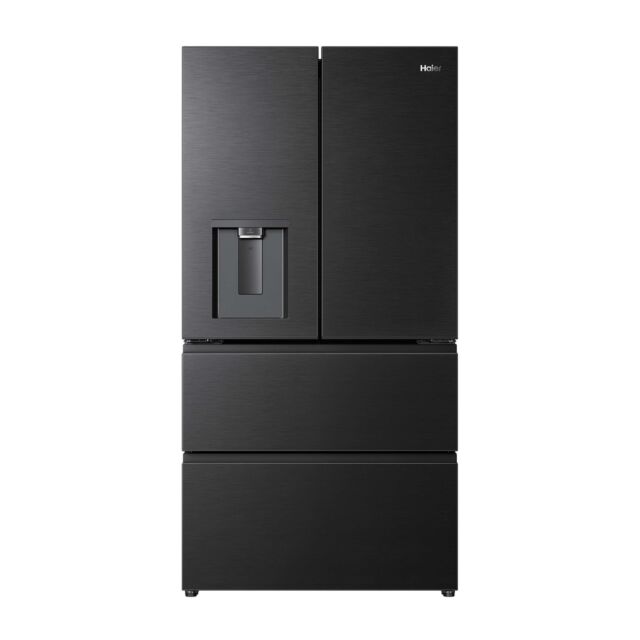 Haier HFR59F18CWMB French Door Style Fridge Freezer - Black