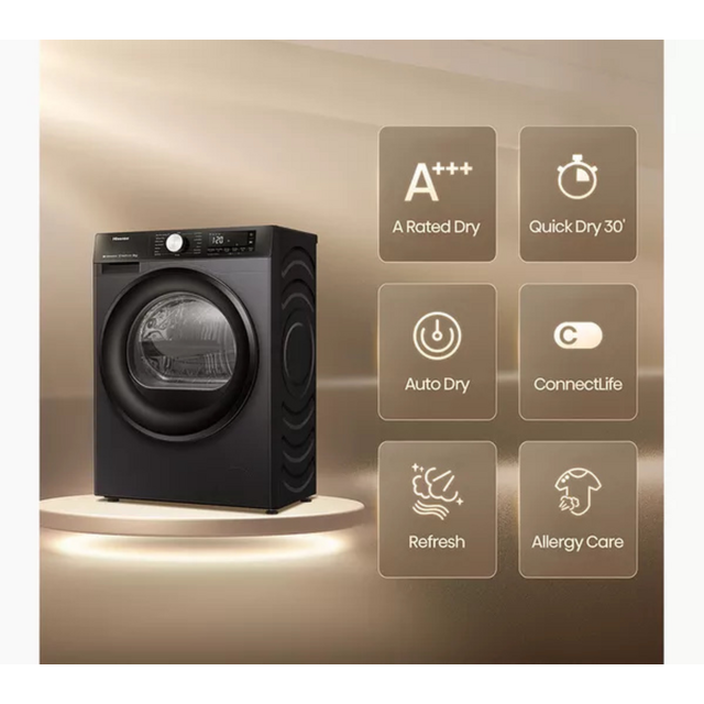 Hisense DH3S802BB3 8kg Heat Pump WiFi Tumble Dryer