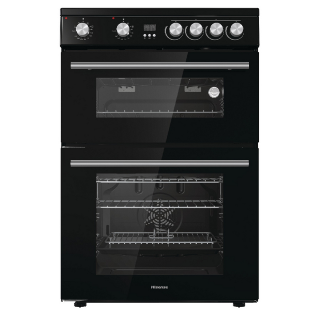 Hisense HDE3211BBUK Double Oven Cooker 60cm Ceramic Hob