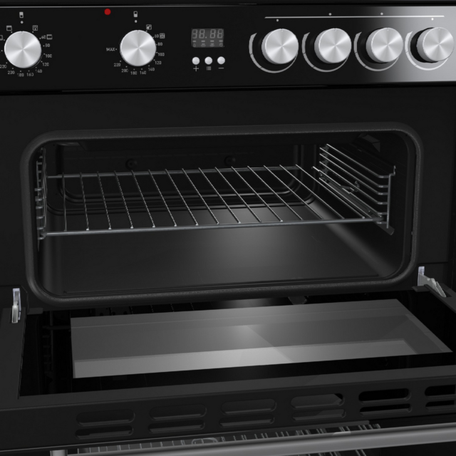 Hisense HDE3211BBUK Double Oven Cooker 60cm Ceramic Hob