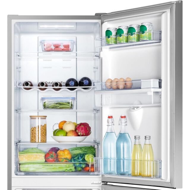 Hisense RB327N4WCE 50/50 Total No Frost Fridge Freezer - Stainless Steel