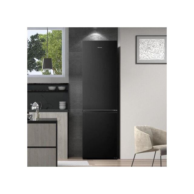 Hisense RB435N4BFE 59.5cm 60/40 Total No Frost Fridge Freezer - Black