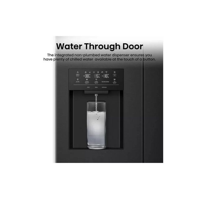 Hisense RQ5P470SYFD Total No Frost American Fridge Freezer - Black