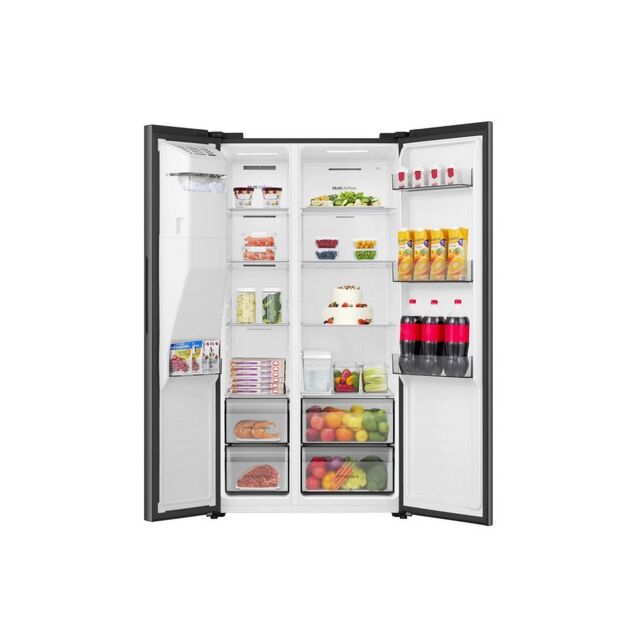 Hisense RS5P528STBE PureFlat Total No Frost American Side By Side - Black