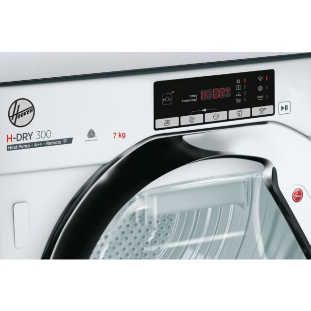 Hoover BATDH7A2TCE Heat Pump Tumble Dryer 7Kg, White With Chrome Door