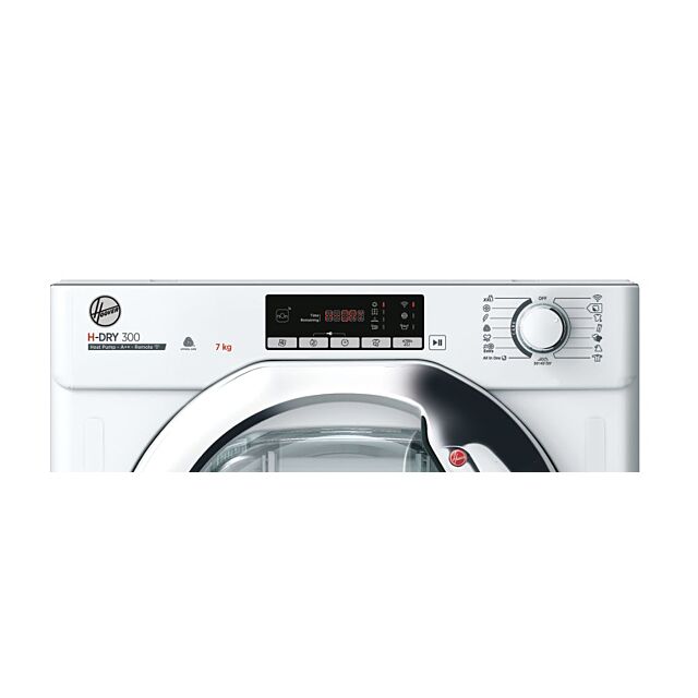 Hoover BATDH7A2TCE Heat Pump Tumble Dryer 7Kg, White With Chrome Door