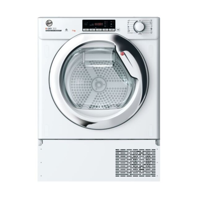 Hoover BATDH7A2TCE Heat Pump Tumble Dryer 7Kg, White With Chrome Door