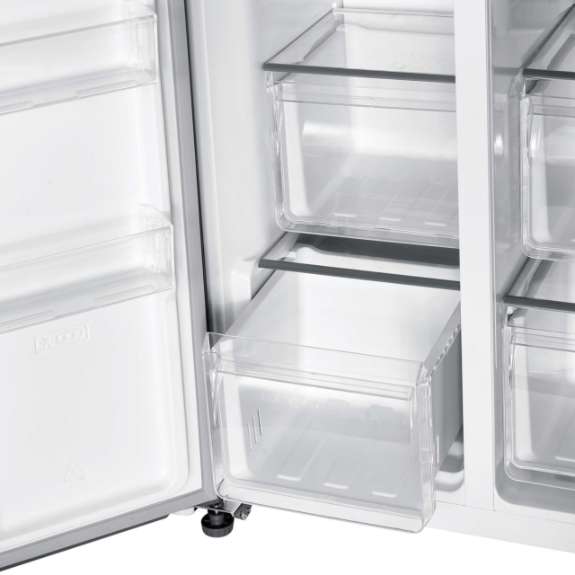 Hoover HHSBSO-6174XK-1 91cm 60/40 Frost Free American Fridge Freezer - Stainless Steel
