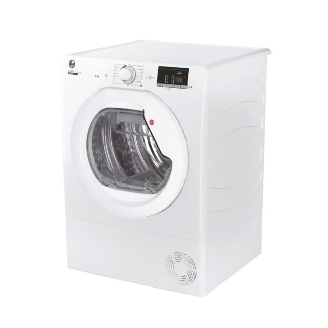 Hoover HLE C9DE Hoover H-Dry 300 9Kg Condenser Tumble Dryer, Aquavision, White, Sensor Dry, Nfc
