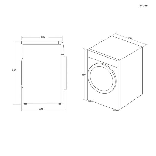Hoover HLE C8DE-80 8kg Condenser Tumble Dryer White