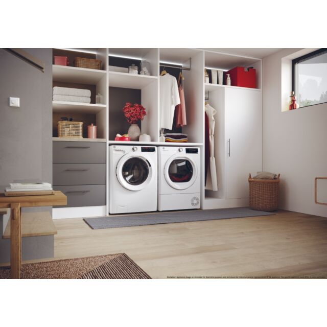 Hoover HREC9TE H-Dry 350, 9Kg Condenser Dryer, Wifi, White, Aquavision