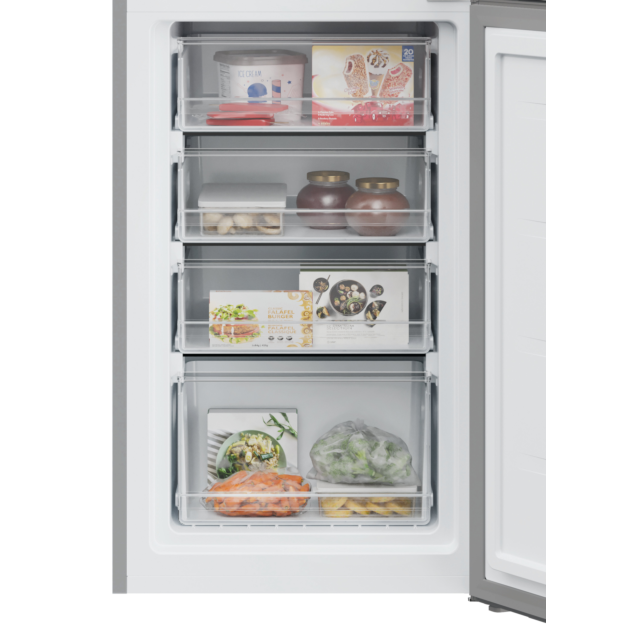 Hoover HVT3CLFCKIHS 55cm 50/50 Low Frost Fridge Freezer - Silver