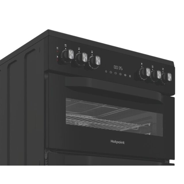Hotpoint 60cm Freestanding Electric Double Cooker with Multiflow