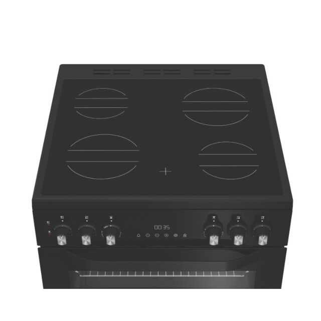 Hotpoint 60cm Freestanding Electric Double Cooker with Multiflow