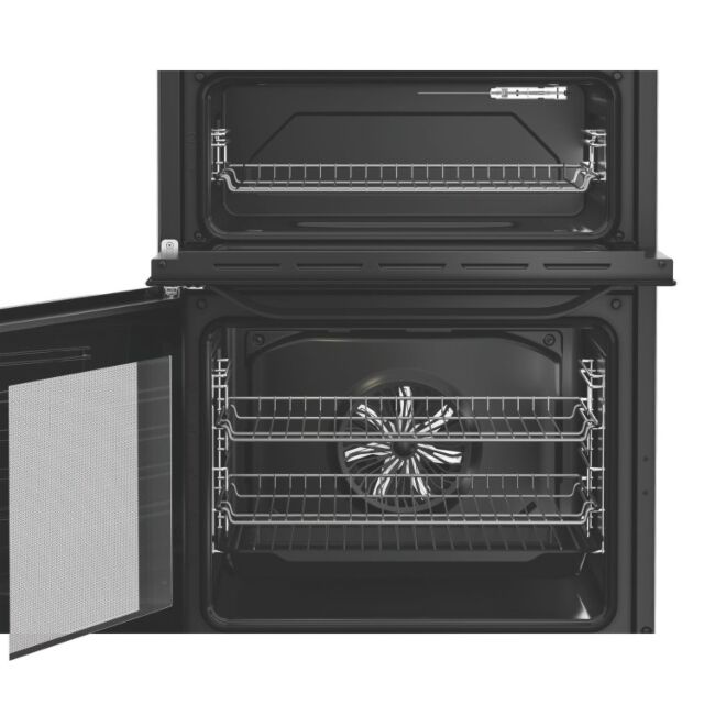 Hotpoint 60cm Freestanding Electric Double Cooker with Multiflow