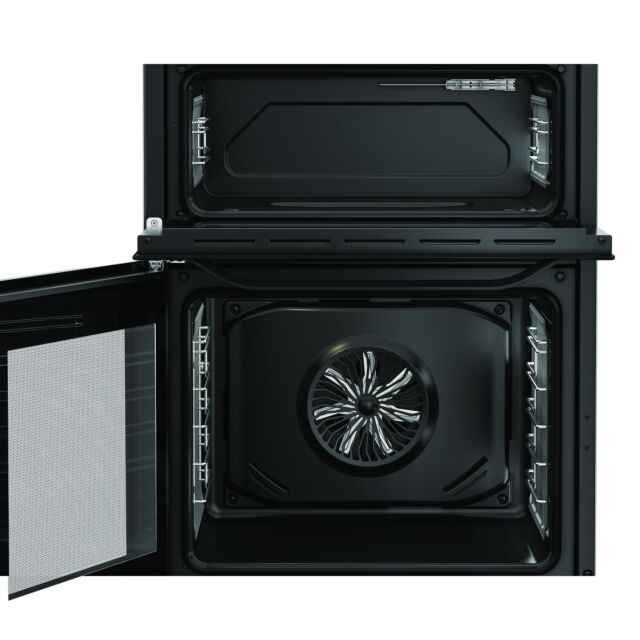 Hotpoint HDE6VDC2B1 60cm Double Oven Electric Cooker - Black
