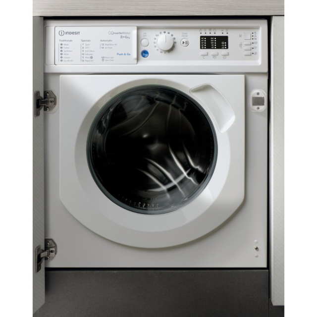 Indesit BI WDIL 861485 BIWDIL861485 8kg/6kg 1400 Spin Integrated Washer Dryer