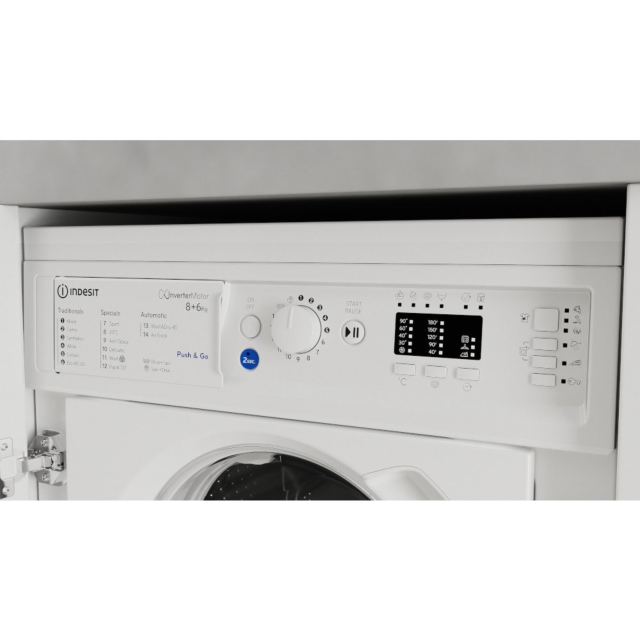 Indesit BI WDIL 861485 BIWDIL861485 8kg/6kg 1400 Spin Integrated Washer Dryer