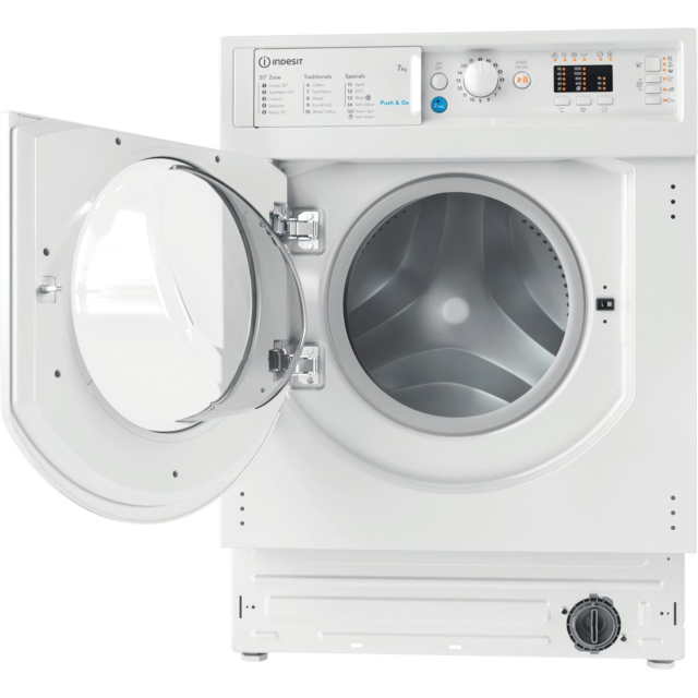 INDESIT BIWMIL71252UKN 7kg 1200 Spin Integrated Washing Machine - White