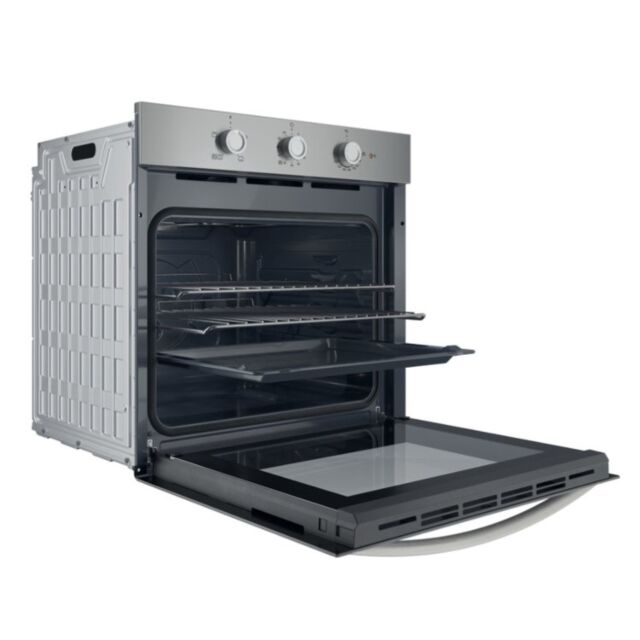 INDESIT IO232HXUK Single Static Oven - Eco Cleaning - 71L With 3 Dial With Timer And A Energy In Sta