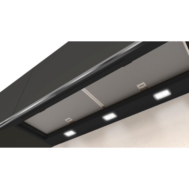 Neff D95XAM2S0B N 70, Integrated Design Hood, 90 Cm, Clear Glass Black Printed, Black