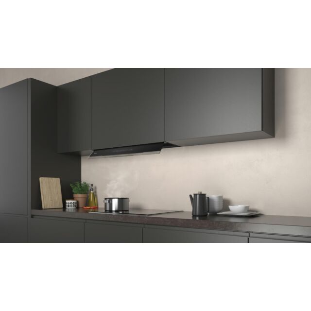 Neff D95XAM2S0B N 70, Integrated Design Hood, 90 Cm, Clear Glass Black Printed, Black