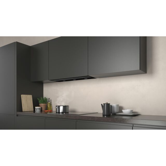 Neff D95XAM2S0B N 70, Integrated Design Hood, 90 Cm, Clear Glass Black Printed, Black