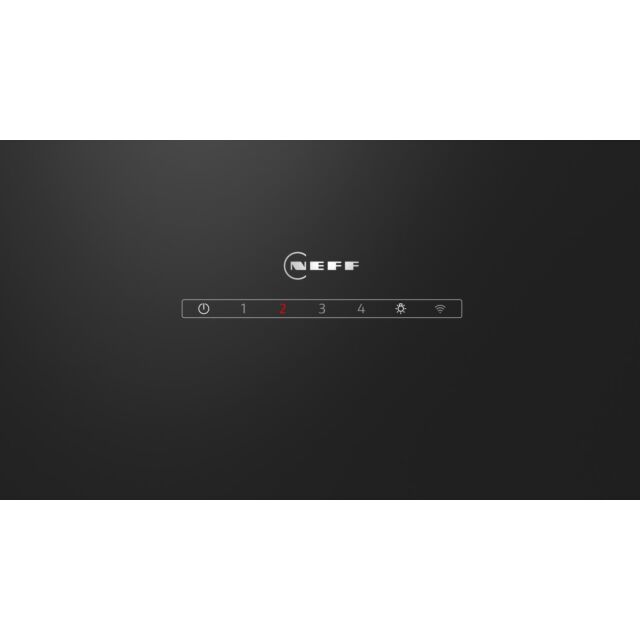 Neff D65IFN1S0B N 50, Wall-Mounted Cooker Hood, 60 Cm, Clear Glass Black Printed, Black