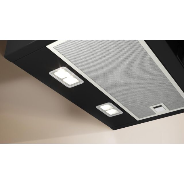 Neff D65IFN1S0B N 50, Wall-Mounted Cooker Hood, 60 Cm, Clear Glass Black Printed, Black