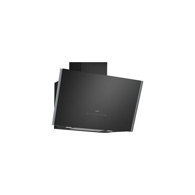 Neff D98IPT2S0B N 90, Wall-Mounted Cooker Hood, 90 Cm, Clear Glass Black Printed, Black