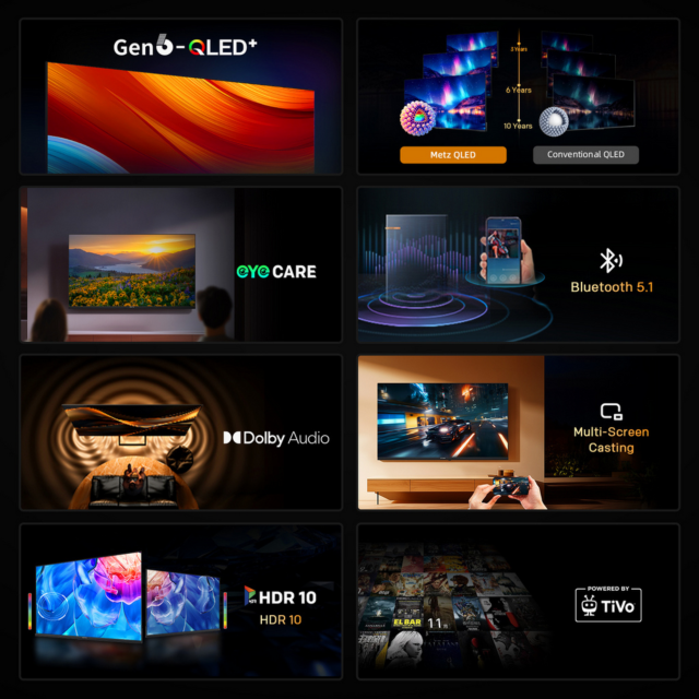 Metz 32MQH6800ZUK 32inch QLED Smart TV with Freely Power
