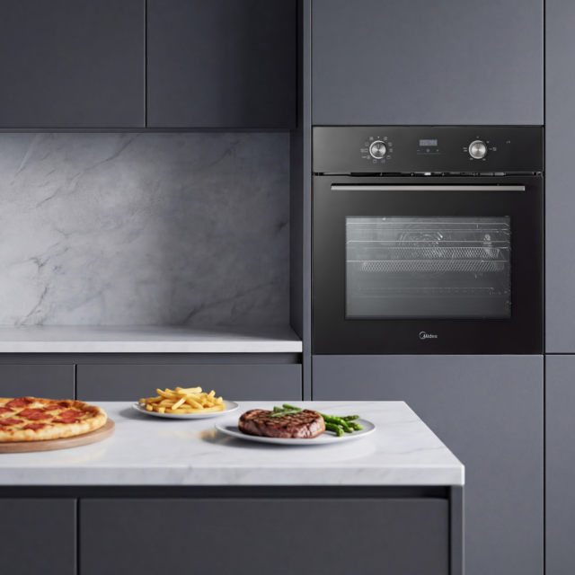 Midea MBO65M90D2-BK Multifunction Built-In Oven Black