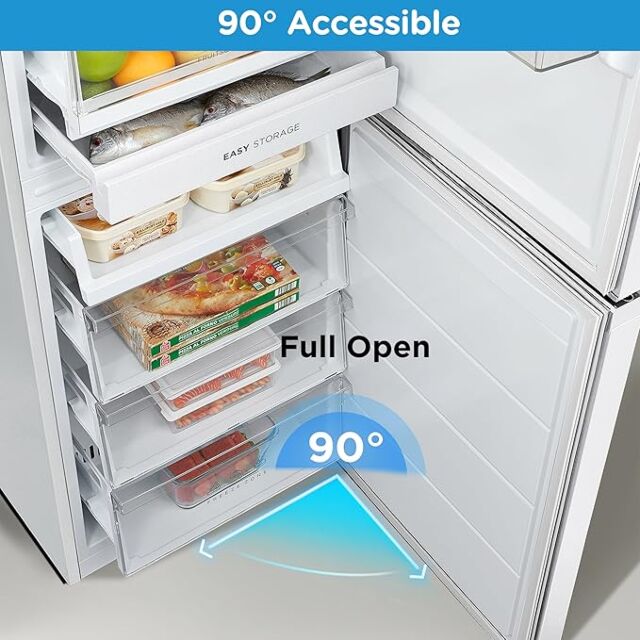 MIDEA MDRB379FGD01 54.7cm 60/40 Total No Frost Fridge Freezer - White