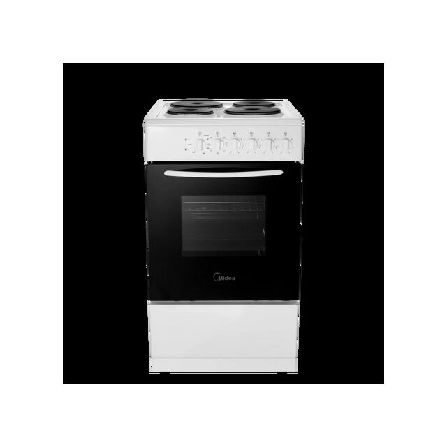 MIDEA MFO20DME4H109WH MFO20DME4H109-WH 50cm Single Oven Electric Cooker with Solid Plate Hob - White
