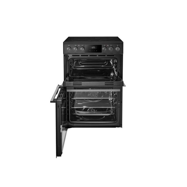 MIDEA MFO24EME4R118-B K 60cm Double Oven Cooker with Ceramic Hob - Black