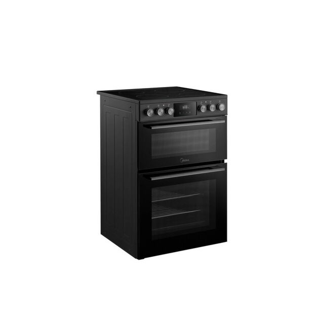 MIDEA MFO24EME4R118-B K 60cm Double Oven Cooker with Ceramic Hob - Black