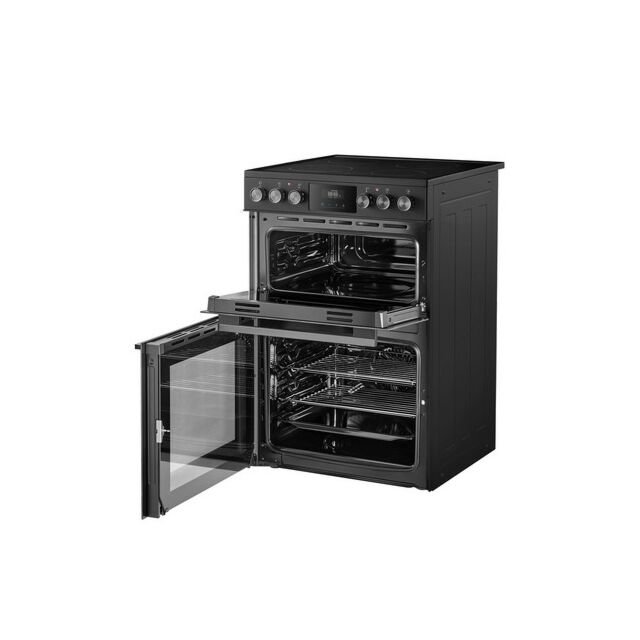 MIDEA MFO24EME4R118-B K 60cm Double Oven Cooker with Ceramic Hob - Black