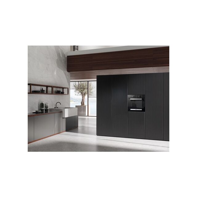 Miele H 2465 BP 59.5cm Built In Electric Single Oven - Black & Stainless Steel