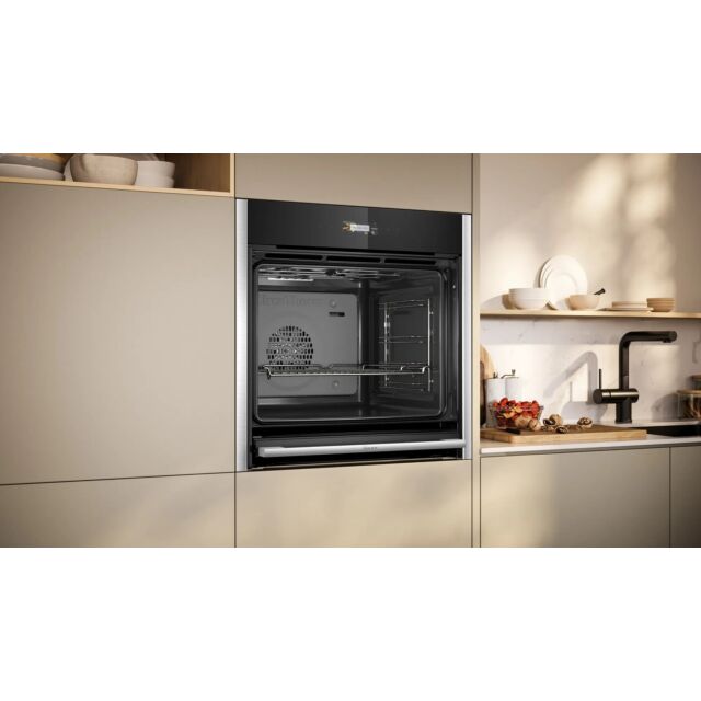 Neff B54CR31N0B 59.6cm Built In Electric Single Oven - Stainless Steel